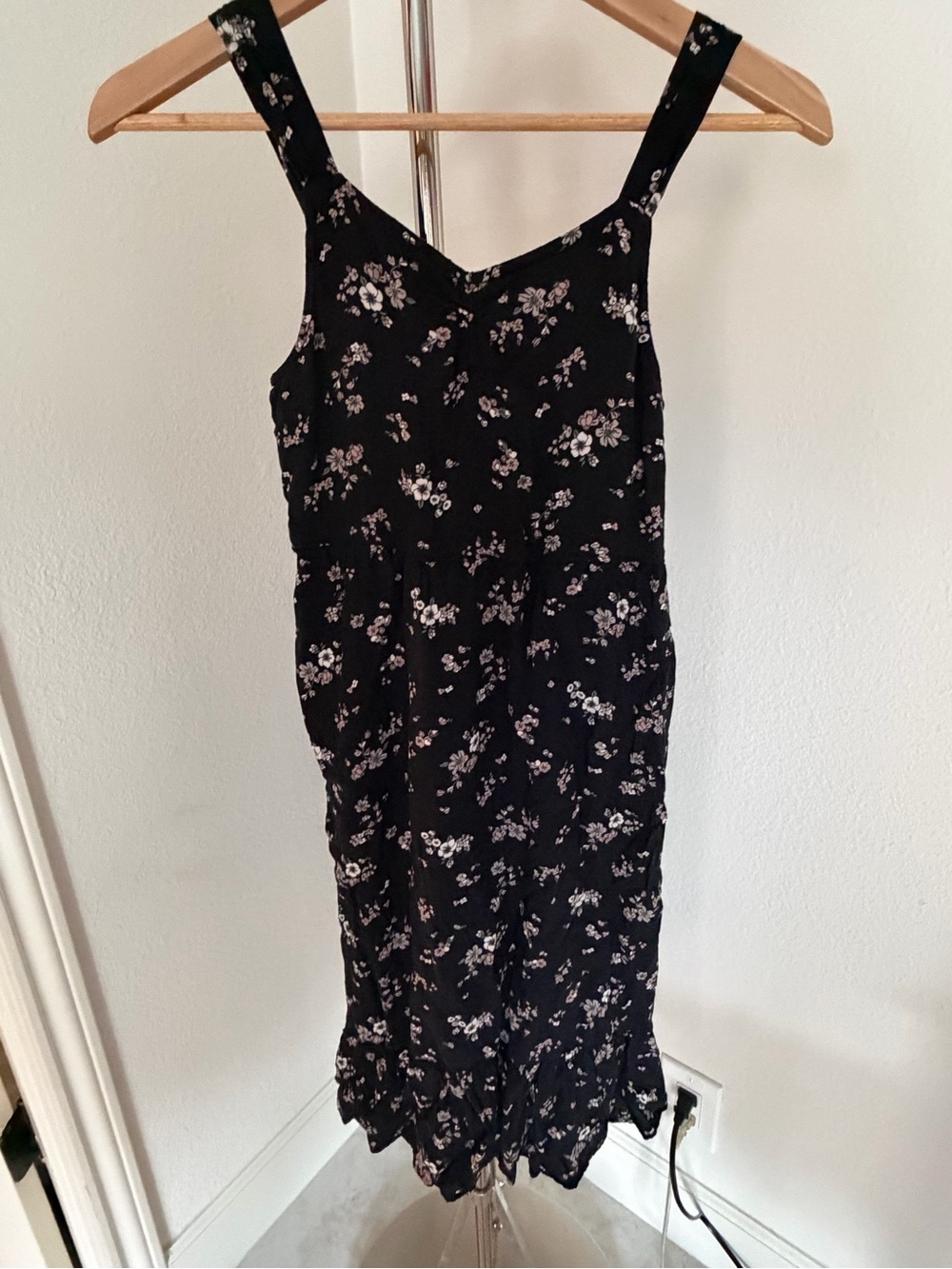 Abercrombie kids Black Floral Midi Dress
